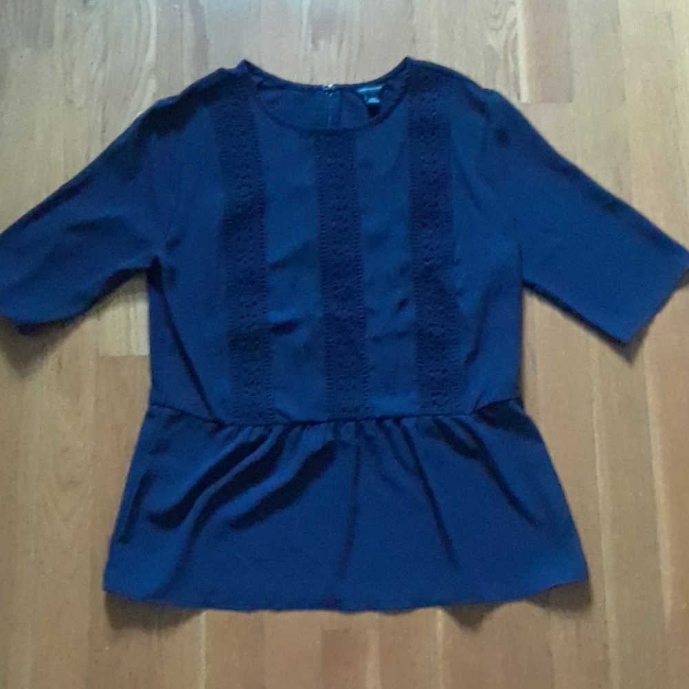 Ann Taylor navy blue blouse